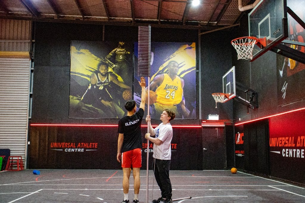 Jump testing at the Keysborough training facility